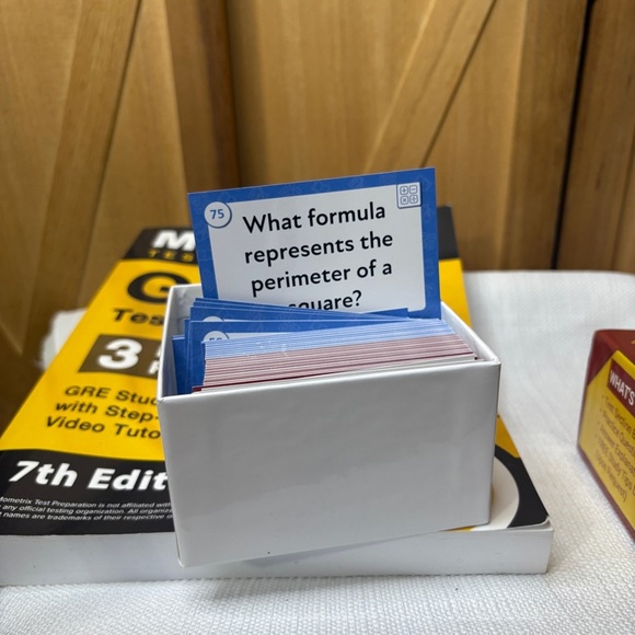 GRE Test Preparation Book and Flash Cards Set - Yellow and Red - Picture 8 of 8
